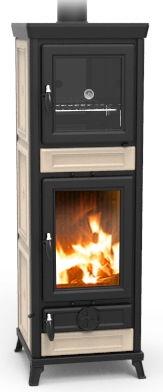 Termostufa a legna con forno Ardhea Fiori Thermorossi - Termo Dibi