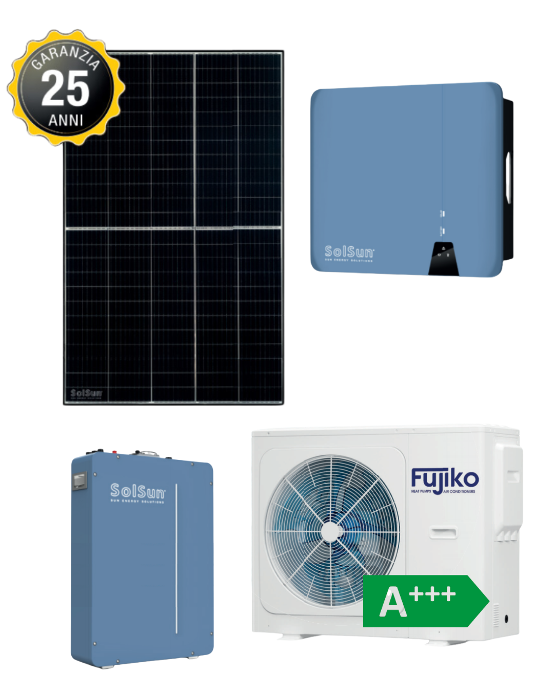 Pompa di calore con Fotovoltaico e accumulo