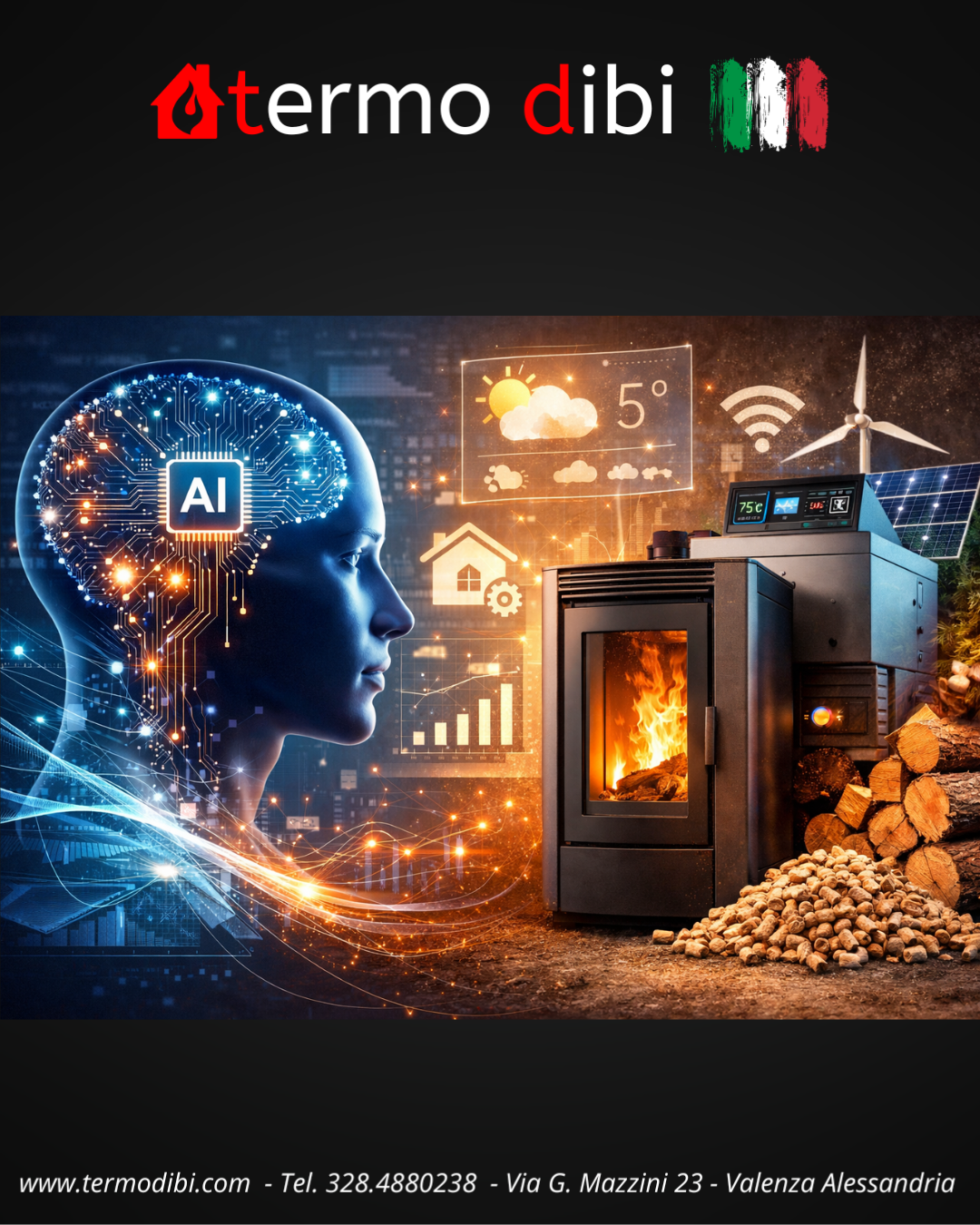 Intelligenza artificiale e riscaldamento a biomassa